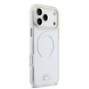 Lacoste IML Shockproof Petit Pique Gold Logo MagSafe dėklas skirtas iPhone 18 Pro Max skaidrus