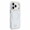 Lacoste IML smūgiams atsparus Petit Pique Gold Logo MagSafe dėklas, skirtas iPhone 18 Pro, skaidrus