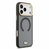Lacoste IML Shockproof Petit Pique Gold Logo MagSafe dėklas skirtas iPhone 18 Pro Max juodos spalvos