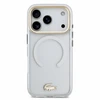Lacoste IML smūgiams atsparus Petit Pique Gold Logo MagSafe dėklas, skirtas iPhone 18 Pro, skaidrus