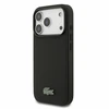 Lacoste PVC Iconic Petit Pique Metal Logo MagSafe Dėklas iPhone 18 Pro Juodas