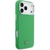 Lacoste Iconic Petit Pique Metal Logo MagSafe dėklas skirtas Apple iPhone 17 Pro Max žalios spalvos