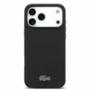Lacoste PVC Iconic Petit Pique Metal Logo MagSafe Dėklas iPhone 18 Pro Max Juodas