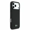 Lacoste PVC Iconic Petit Pique Metal Logo MagSafe Dėklas iPhone 18 Pro Max Juodas