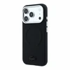 Lacoste PVC Petit Pique Semi Wrap Embossed MagSafe Dėklas skirtas iPhone 18 Pro Max juodos spalvos