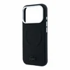 Lacoste PVC Petit Pique Semi Wrap Embossed MagSafe Dėklas skirtas iPhone 18 Pro Max juodos spalvos