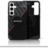 Mercedes Dėklas AMG Double Layer Rhombs MagSafe Samsung Galaxy S25 juodos spalvos/red