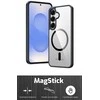 SWISSTEN skaidrus želė MagStick metalinis dėklas, skirtas Samsung Galaxy S26 5G, juodas