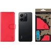 Tactical Field Notes dėklas skirtas Xiaomi Redmi Note 14 4G raudonos spalvos