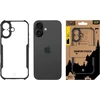 Tactical Quantum Stealth dėklas skirtas Apple iPhone 17 skaidrus/juodos spalvos