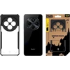 Tactical Quantum Stealth dėklas Xiaomi Redmi 14C 4G/Poco C75 skaidrus ir juodos spalvos