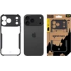 Tactical Quantum Stealth dėklas skirtas Apple iPhone 17 Pro Max skaidrus/juodos spalvos