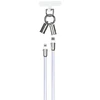 Devia kabelis lanyard 2in1 PD USB-C - Lightning 1,2 m 27W violetinės spalvos