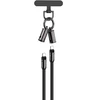 Devia kabelis lanyard 2in1 PD USB-C - USB-C 1,2 m 60W juodos spalvos