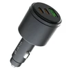 Devia automobilinis įkroviklis Extreme Metal PD QC 116W 1x USB 2x USB-C juodos spalvos