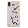 Dėklas Devia Flower Embroidery Jalam Silicone Back Case For Apple iPhone X / XS Baltas