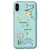 Dėklas Devia Flower Embroidery Lanzh Silicone Back Case For Apple iPhone X / XS Žalias