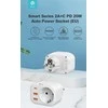 Devia maitinimo lizdas PD įkroviklis 20W 1x USB-C 2x USB 3A baltos spalvos
