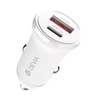 Devia car charger Smart Mini PD QC 3.0 30W 1x USB 1x USB-C baltas