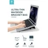 Devia nešiojamo kompiuterio / MacBook dėklas Ultra-Thin 15,4'' atsparus vandeniui PU leather juodos spalvos