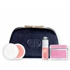 Natural Glow Ritual Set Christian Dior: Backstage Rosy Glow Blush Compact Powder 001 Rožinė 4.6 g + Addict Glossy Lip Oil 001 Rožinė, 6 ml + Abricot Fortifying Nail Kreminis Treatment, 8 g + Textile Makeup Bag Mėlyna