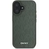 DKNY PU Leather Grid Pattern Magsafe Apple iPhone 16 dėklas telefonui žalios spalvos