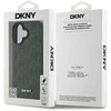 DKNY PU Leather Grid Pattern Magsafe Apple iPhone 16 dėklas telefonui žalios spalvos