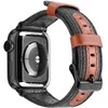 Dux Ducis Litchi Grain Band dirželis opaska bransoleta do Watch 4 40mm / Watch 3 38mm / Watch 2 38mm / Watch 1 38mm juoda universalus