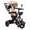 Ecotoys Triratukas su besisukančia sėdyne Eco Toys, smėlio spalvos