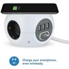 Ilgintuvas su USB lizdais/belaid. įkrov. Mini Cube Electraline 3-v./1.5m/3x1.5mm2