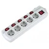 Electraline Ilgintuvas su įžeminimu ir jungikliu 5-viet./3x1mm2 /1.5m baltas