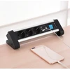 Ilgintuvas su įžeminimu/jungikliu/2 USB lizdais Electraline 3-viet./2m/3x1.5mm2