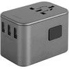 ENERGEA Laidinis įkroviklis 3xUSB + 2xUSB-C PD-PPS-QC 3.0 35.5W 3A2C 4-in-1 Adapteris US/AU/EU/UK Gunmetal Tr