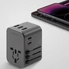 ENERGEA Laidinis įkroviklis 3xUSB + 2xUSB-C PD-PPS-QC 3.0 35.5W 3A2C 4-in-1 Adapteris US/AU/EU/UK Gunmetal Tr