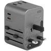 ENERGEA Laidinis įkroviklis 3xUSB + 2xUSB-C PD-PPS-QC 3.0 35.5W 3A2C 4-in-1 Adapteris US/AU/EU/UK Gunmetal Tr