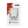 Įkroviklis Forcell (1xUSB 2.4A 18W) baltas