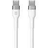 Forever Flexible laidas USB-C – USB-C 2,0 m 100W baltas