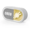 Žadintuvas su LED Bunny naktine lempute PURE FNL-05 INGRID baltos spalvos ilgas Forever Light