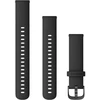 Garmin Lily 2 išmaniojo laikrodžio dirželis, 14 mm, juodos spalvos silikoninis dirželis su aukso spalvos detalėmis