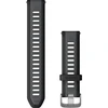 Greitai atsegamas Quick Release Garmin laikrodžio dirželis, 20 mm, Juoda/Skalūno pilka