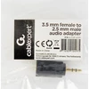 Stereo lizdas, 2,5 mm į lizdą, 3,5 mm Gembird adapteris