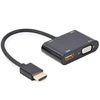 GEMBIRD HDMI male to HDMI female + VGA female + audio adapter cable juodas
