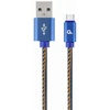 GEMBIRD CC-USB2J-AMCM-1M-BL Gembird Premium džinsai (džinsiniai) Type-C USB laidas su metalinėmis jungtimis, 1m, mėlynas
