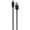 Gembird CCDB-mUSB2B-AMBM-6 Medvilninis pintas Micro-USB laidas su metalinėmis jungtimis, 1,8 m, juodas