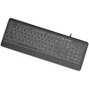 Gembird KB-UML-04-CYRL Slim su laidu backlight klaviatūra, juodas, Cyrillic išdėstymas