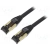 GEMBIRD PP8-LSZHCU-BK-3M S/FTP Kat. 8 LSZH patch laidas juodas 3m