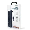 GEMBIRD 7 prievadų USB 3.1 Gen 1 HUB su jungikliais juodas