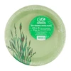 Florentyna Gogreen "Reed Go Žalias" ekologiškos popierinės lėkštės Ø22cm 10 vnt. | 0,11 kg
