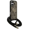 Original dėklas GUESS 4G Big Logo Cord Stap Crossbody skirtas Apple iPhone 17 rudos spalvos