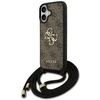 Original dėklas GUESS 4G Big Logo Cord Stap Crossbody skirtas Apple iPhone 17 rudos spalvos